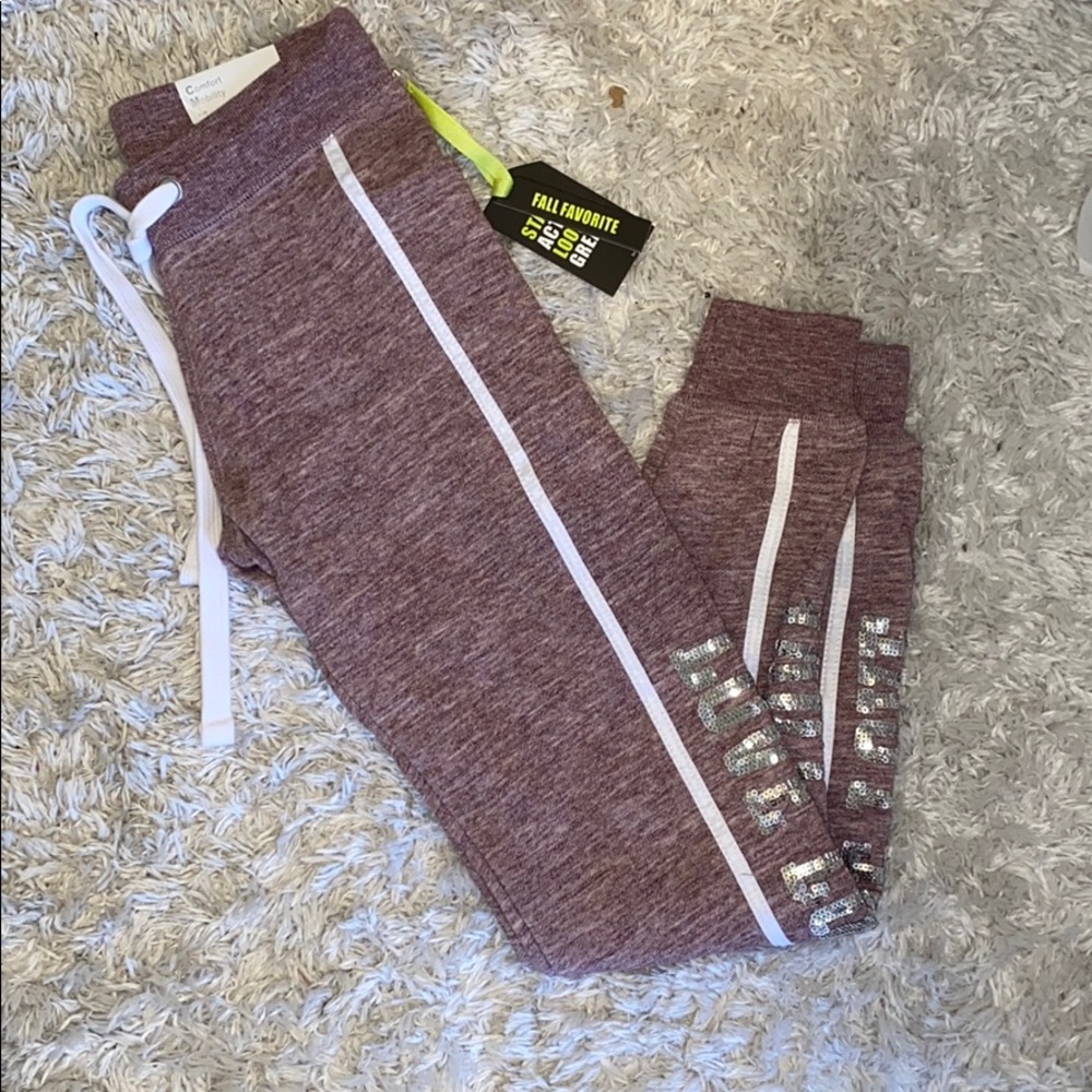 💜SALE💜 Love Me by Reflex sweatpants, love on leg